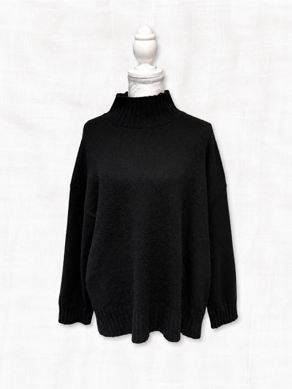 Only Black Mock Neck Cozy Sweater